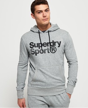 Superdry Core Sport Overhead Férfi Kapucnis Pulóver Szürke | RCGLK5194